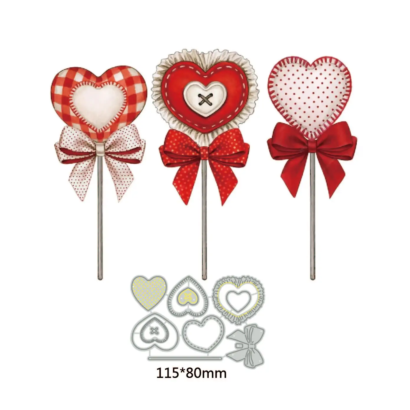 Neue 2024 Metall-Stanzformen, Valentinstag, Lutscher, DIY, Scrapbooking, Fotoalbum, dekorative Prägung, Pappkarton, Basteln