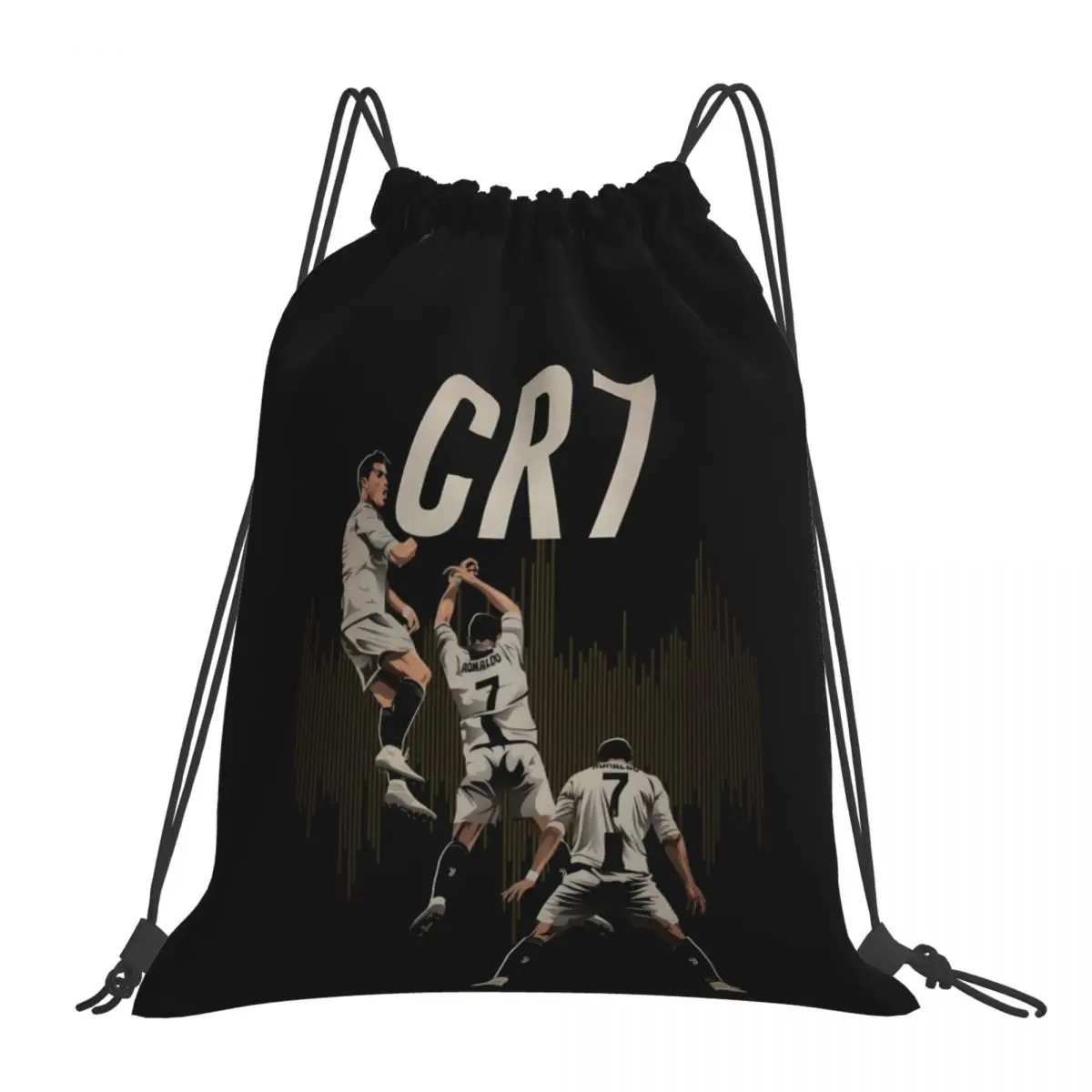 CR7-Cristiano-Ronaldo Bags Custom Pattern Logo Drawstring Bag Travel Backpack Student Storage Bag School Bag