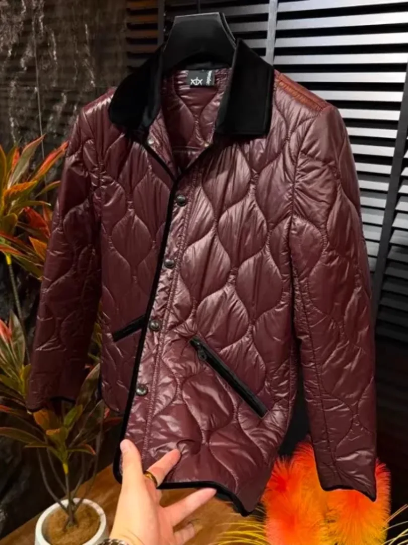 

Высококачественная модная тонкая хлопковая куртка с воротником, осенне-зимняя, деловая, повседневная, приталенная, удлиненная