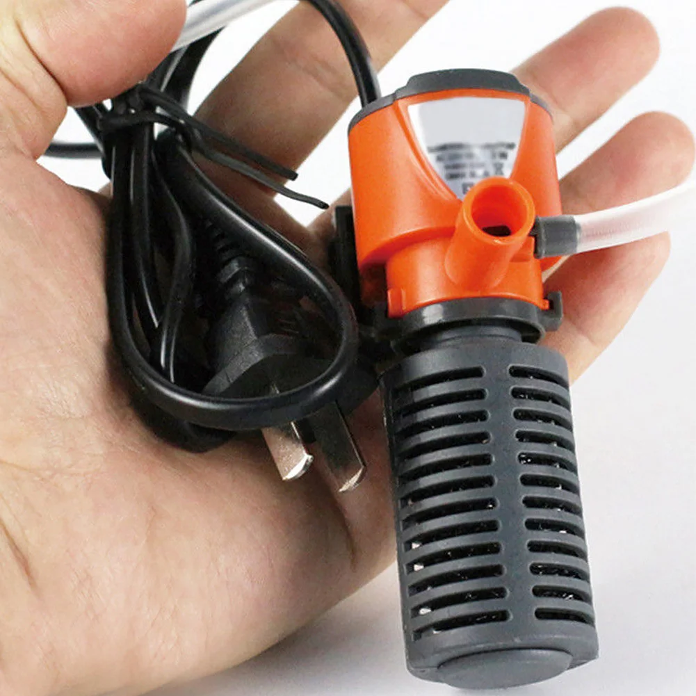 3w Mini Aquarium Internal Filter 3-in-1 Submersible Pump Filter Oxygen Circulation For Fish Turtle Tank  Aquatic Pet Supplies