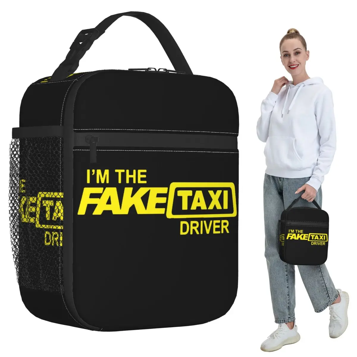 

Fake Taxi Insulated Lunch Bag for Women Office Cooler Thermal Food Box Tote Portable Lunch Boxes Container