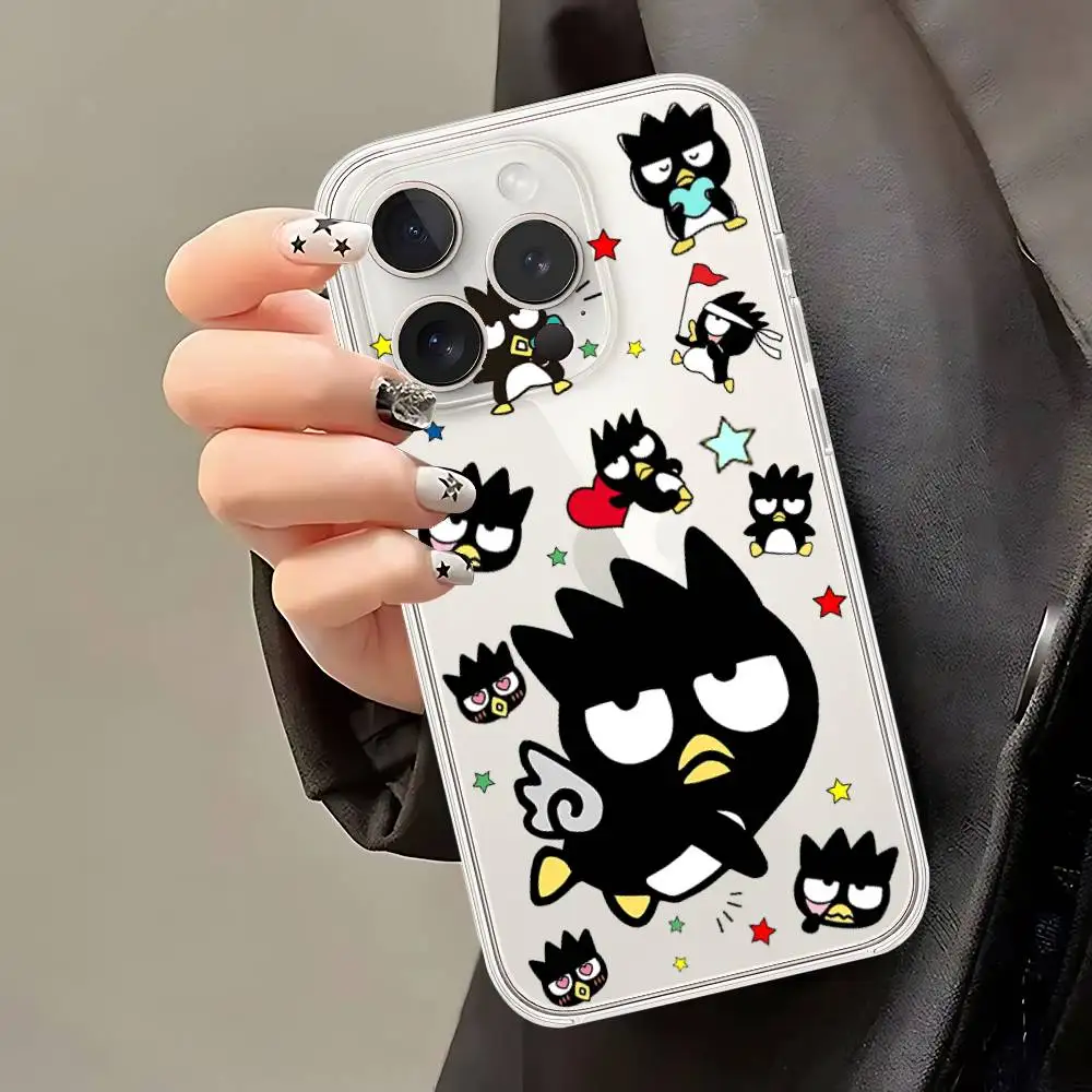 Custodia per telefono carina B-Badtzs-M-Marus per IPhone 17 16 15 14 Plus 13 12 11 Pro Max Cover posteriore per telefono Cover antiurto trasparente