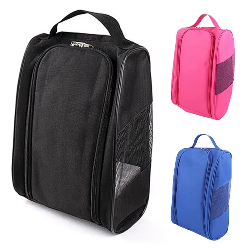 Portable Hand-Held Shoe Carrier Bag Lightweight with Zipper Shoe Storage Bag Breathable Multifunction Golf Shoe Bag