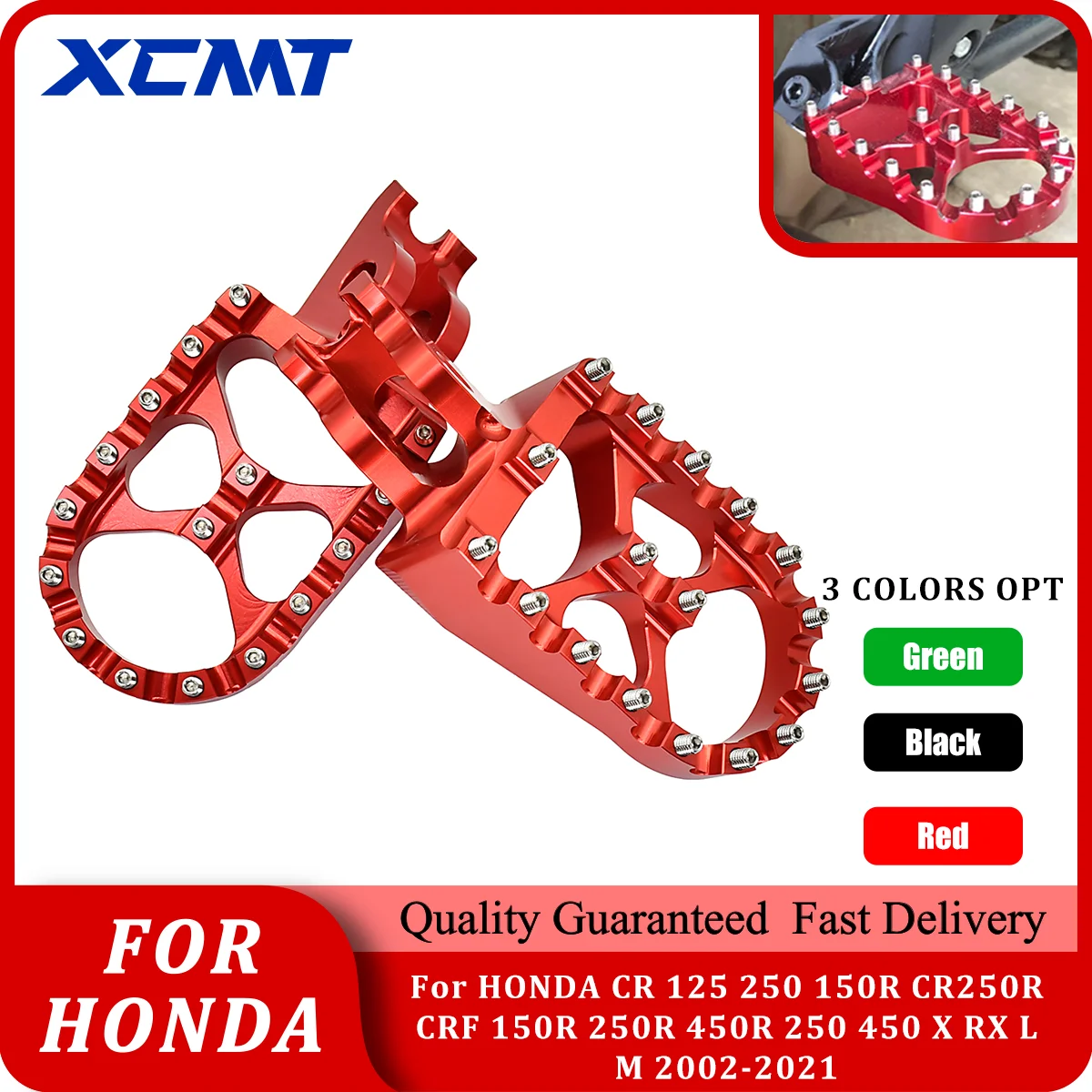 

Motorcycle CNC FootRest Footpegs Foot Pegs Pedals For HONDA CR 125 250 150R CR250R CRF 150R 250R 450R 250 450 X RX L M 2002-2023