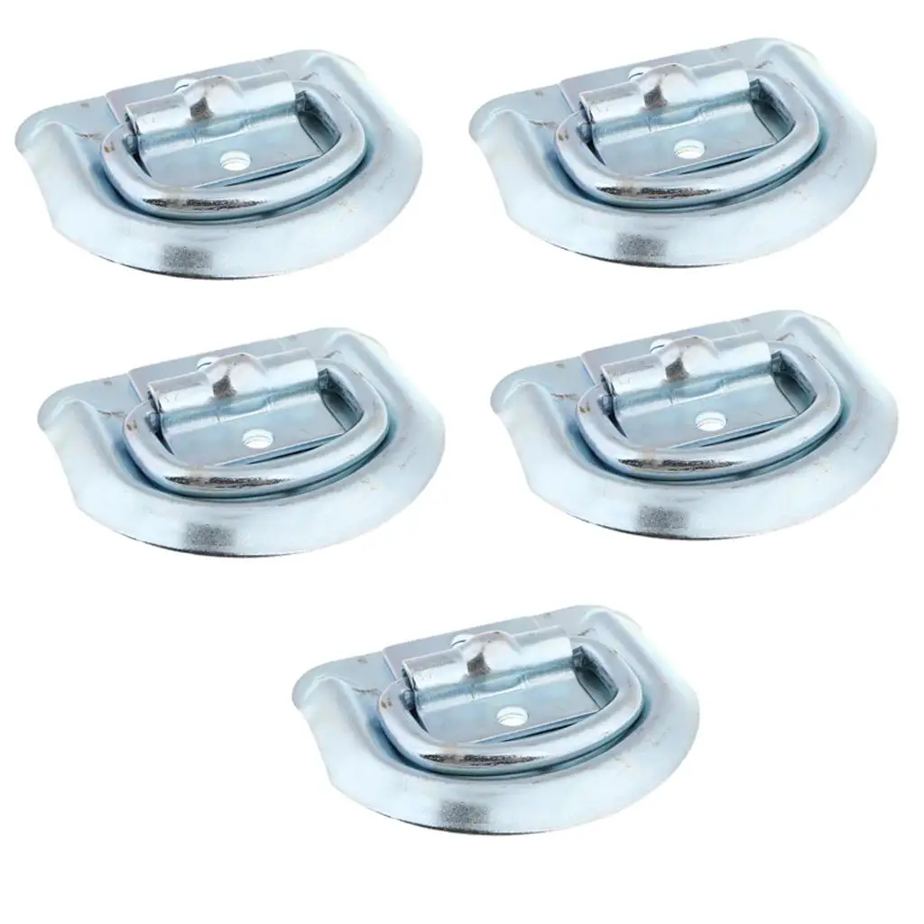 D Ring Tie Down Anchor High Strength Metal Rope Chain for Flatbed Truck Utility Trailer Safety Strap Attachment