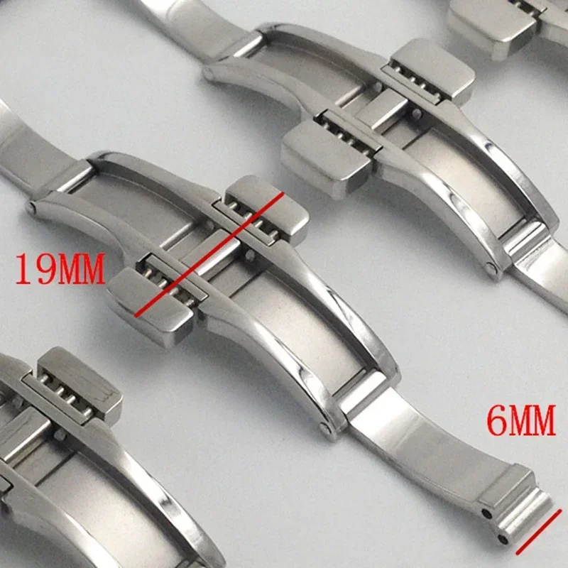 Metal Watch Band Buckle Strap Stainless Steel Clasp Double Press Butterfly Buckle for Tissot 1853 T035617 T035439 Accessories