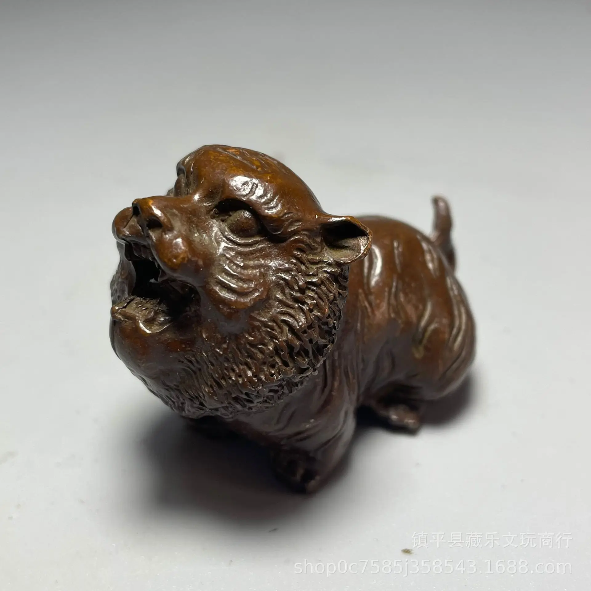 

Play Solid Zodiac Tiger Ornaments Fortune Cupola Bronze Tea Pet Old Goods Collectibles Wholesale