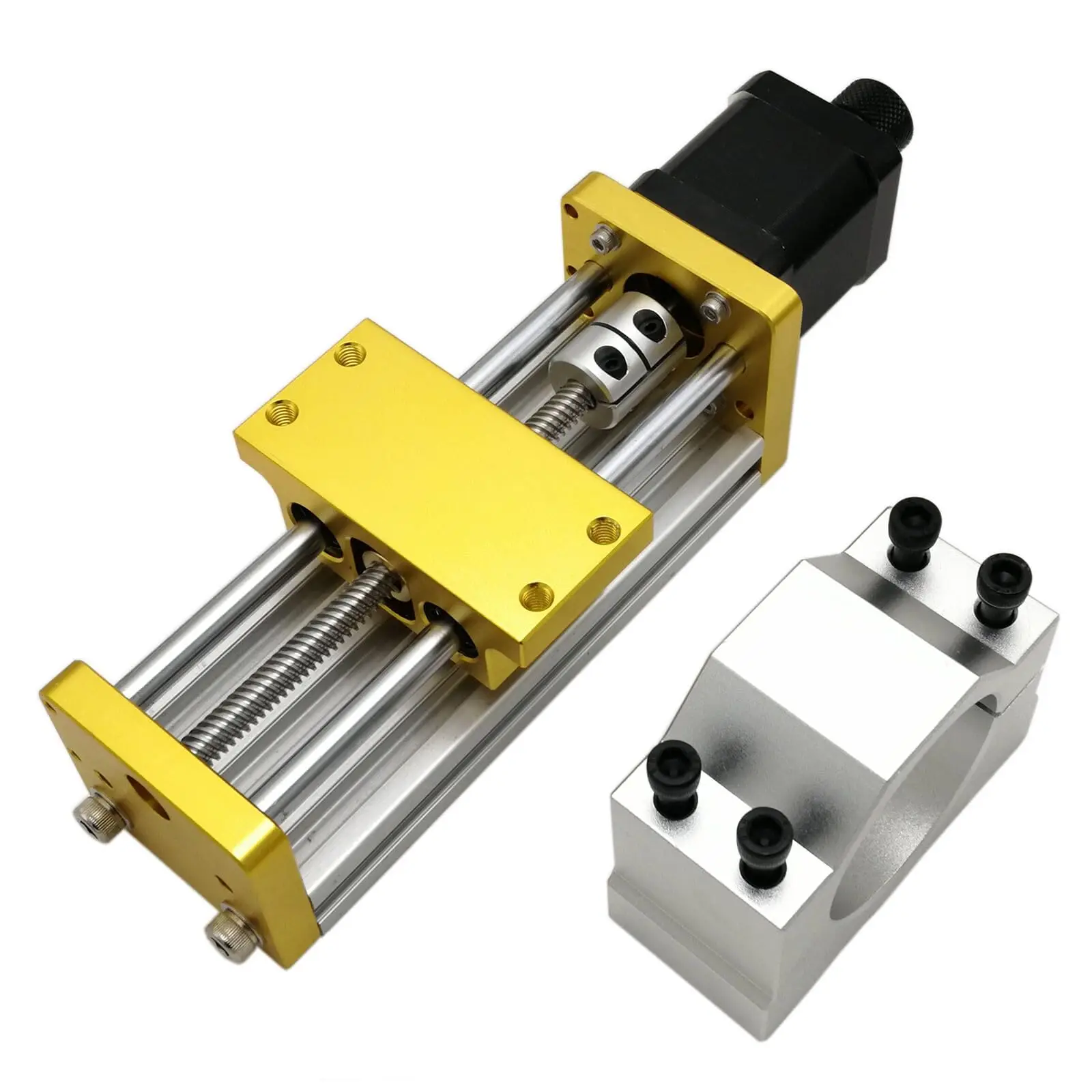 تتضمن طاولة الشريحة IKRANBIRD CNC 3018 Z-axis محرك متدرج وتركيبات المغزل 52 مم، ورصاص لولبي T8 8 مم، ومجموعة ترقية