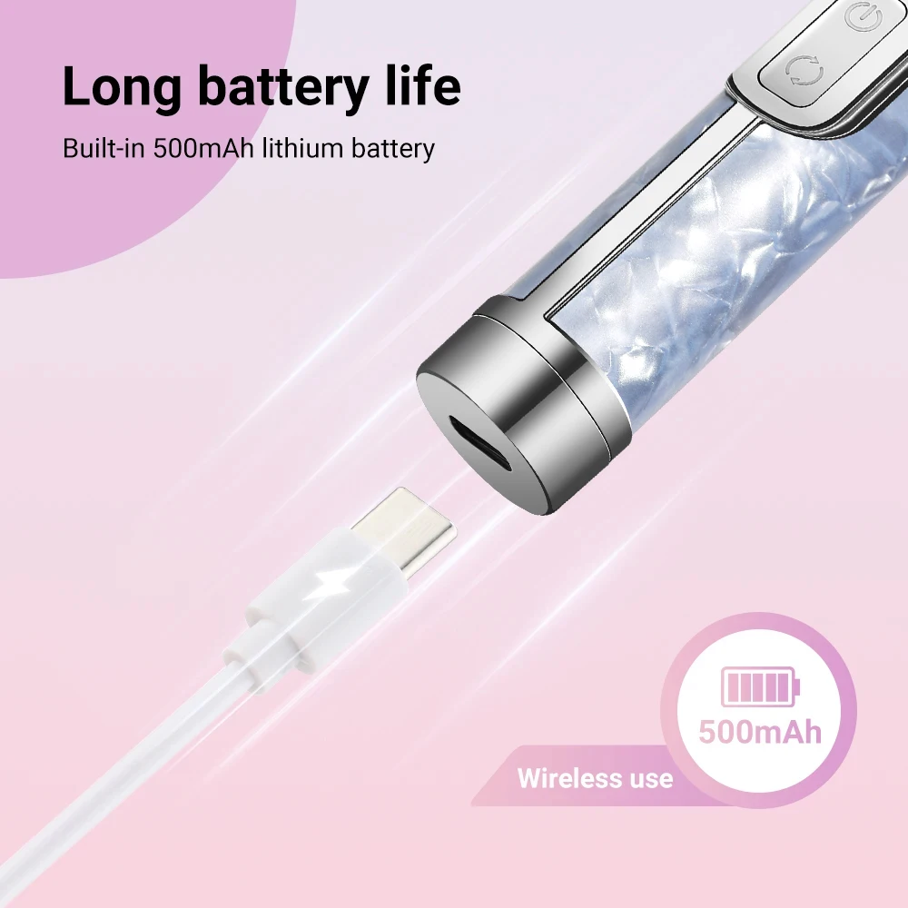 LINMANDA perceuse à ongles électrique professionnelle sans fil Rechargeable 3 vitesses Portable Efile pour ongles épais Kit de Salon à domicile