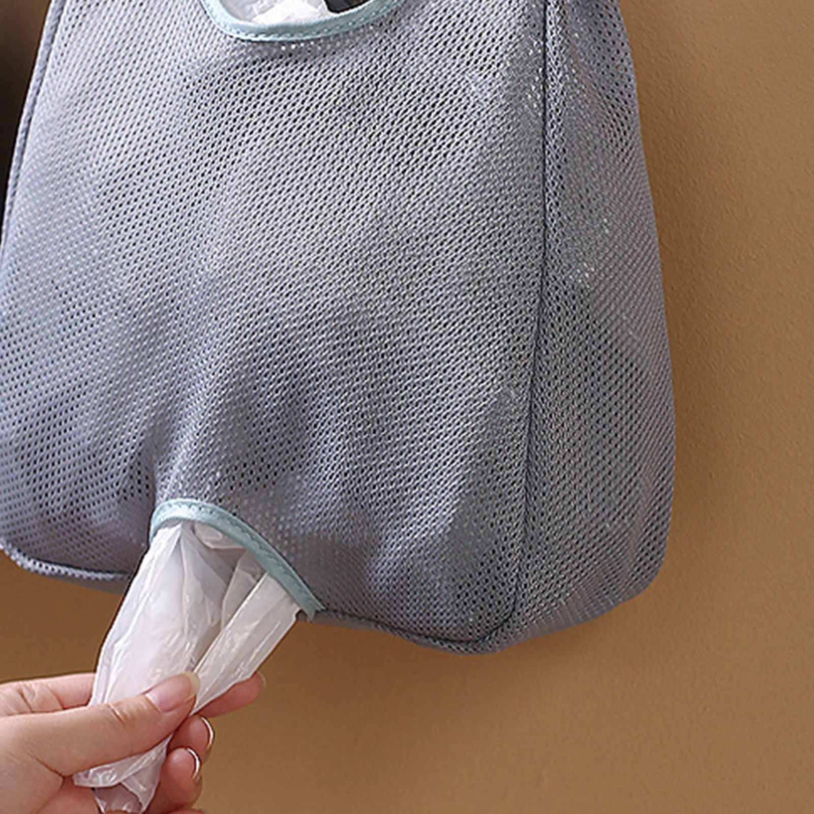 Hanging Mesh Garbage Bags Organizer Convenient to Use Human-friendly Design Dispenser for Home Hotels Restaurants Offices