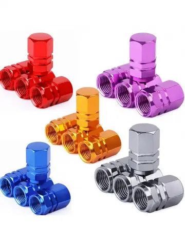 Tire Valve Stem Caps Decorative Tires Accessories Aluminum Alloy Nipple Wheel Caps For Cars Motorcycles Bicycle Cover Dustproof