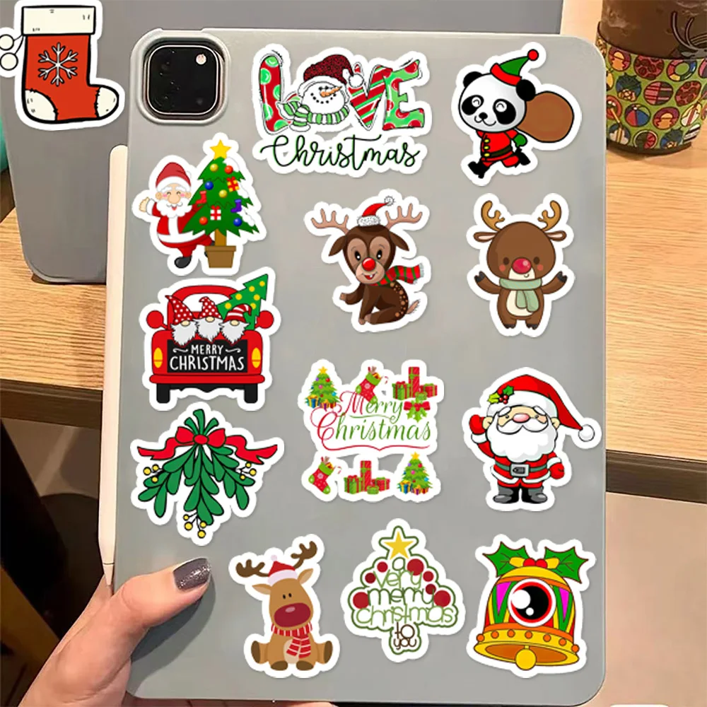 50PCS Christmas Series Holiday Decoration Graffiti Stickers DIY Phone Case Laptop Tablet Toy Stickers