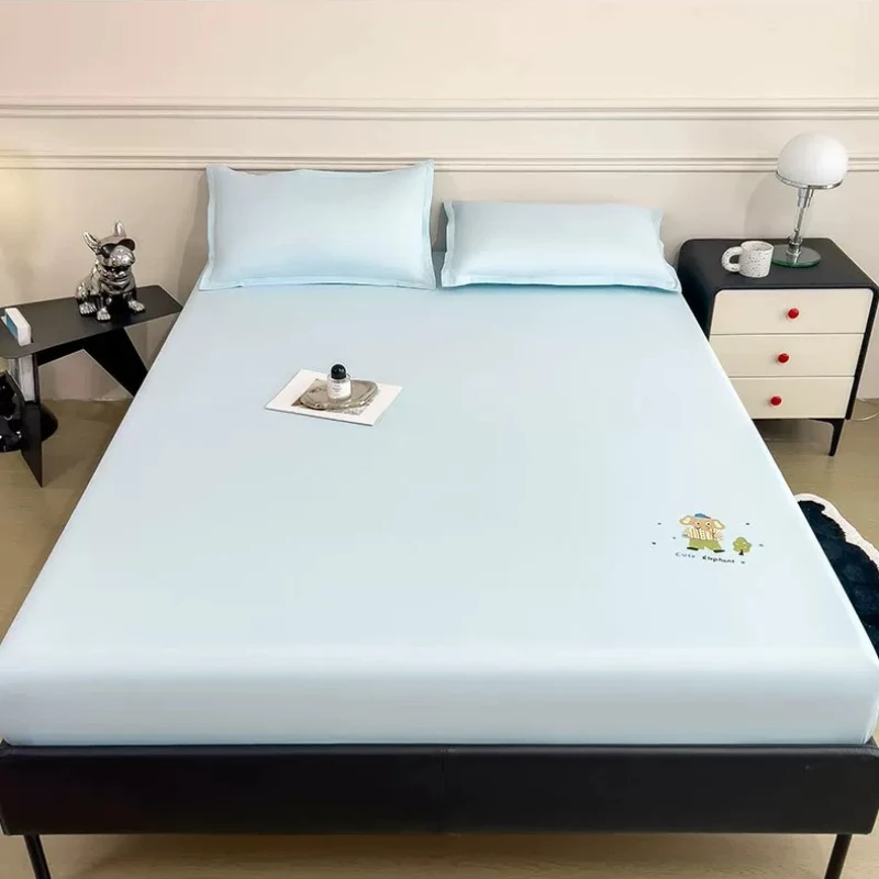 Cute Bedroom Bedsheets Cooling Kids Comferter Blue Bedsheets Pillow Cover Soft Ropa De Cama Juego Completo Bedding Set
