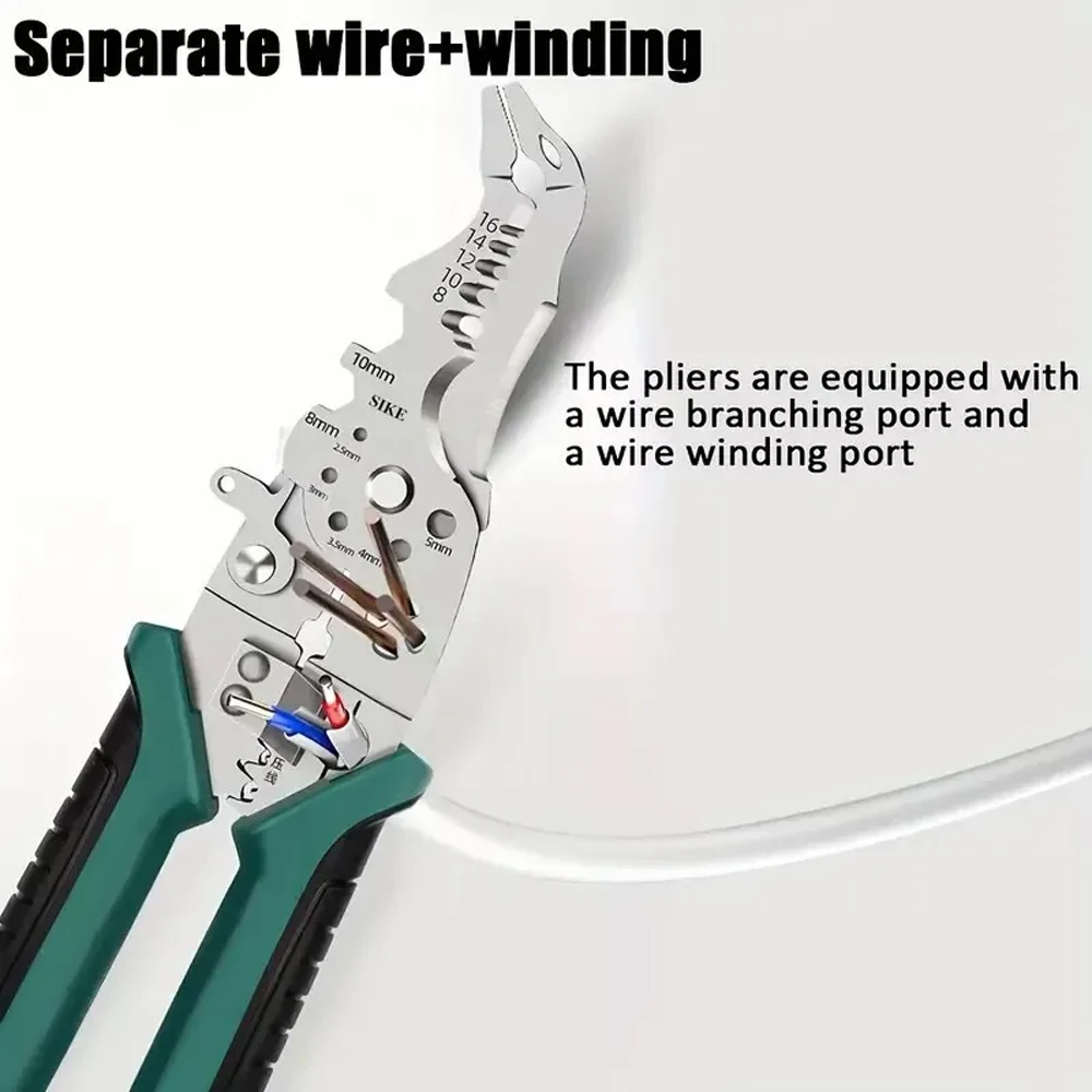 Multifunctional Electrician Pliers Cable Wire Stripper Cutter Crimping Tool