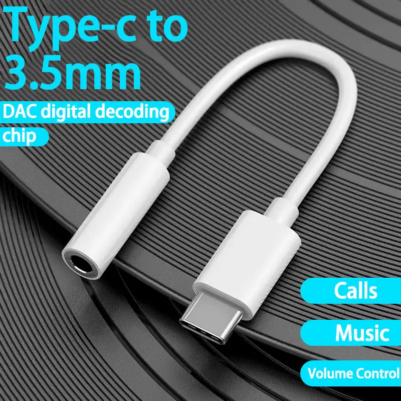 

Type C To 3.5mm Aux Adapter 3 5 Jack Audio Cable for Huawei Xiaomi Redmi POCO Sumsang LG 3.5MM to 8Pin Aux Adputer for iPhone