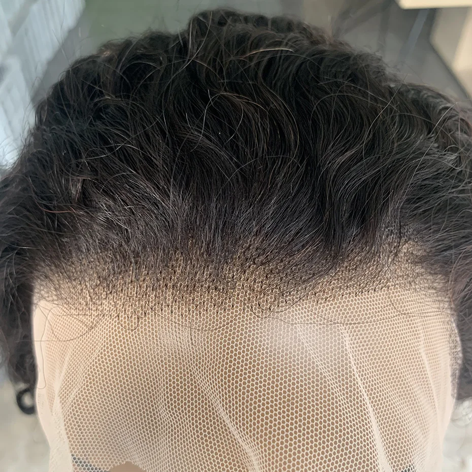 Bestseller Bob Deep Wave Lace Front Perücke 13x6 13x4 Full 250 High Density Raw Vietnamese Natural Black Wet and Wavy Human Hair Perücken – Detail 9