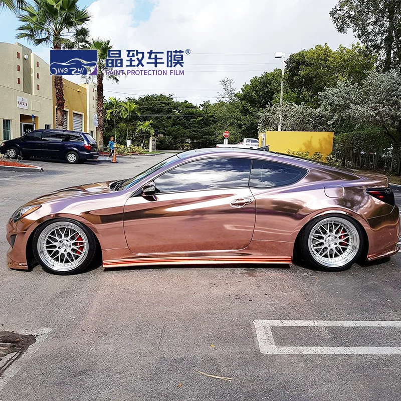 

Rose Gold Vinyl Wrap With Air Release Satin Film for Car Wrap Vehicle Wraps Covering Size 5ft X 65ft/Roll