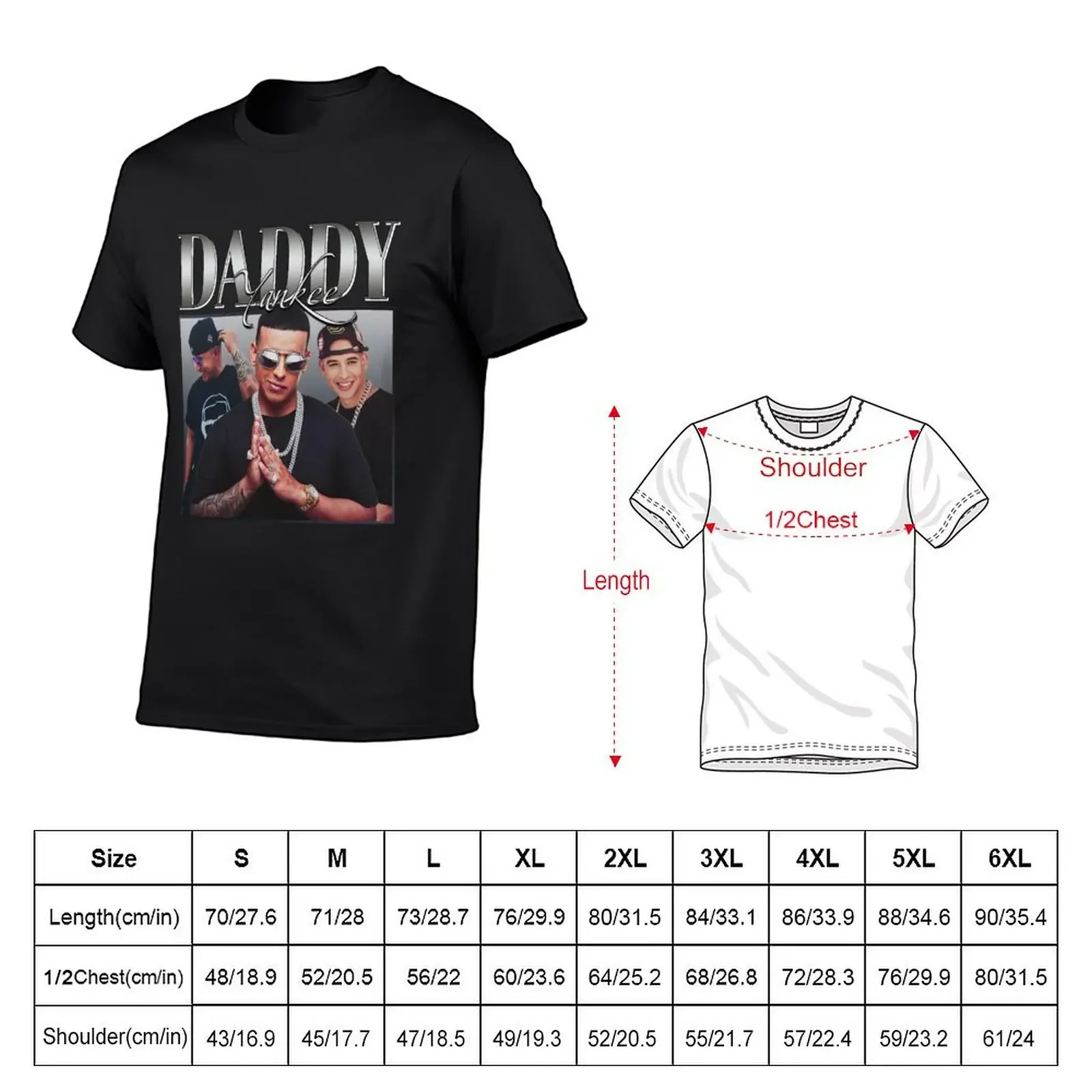 Daddy Yankee Homage T-Shirt shirts graphic animal prinfor boys customs design your own oversized t shirt men