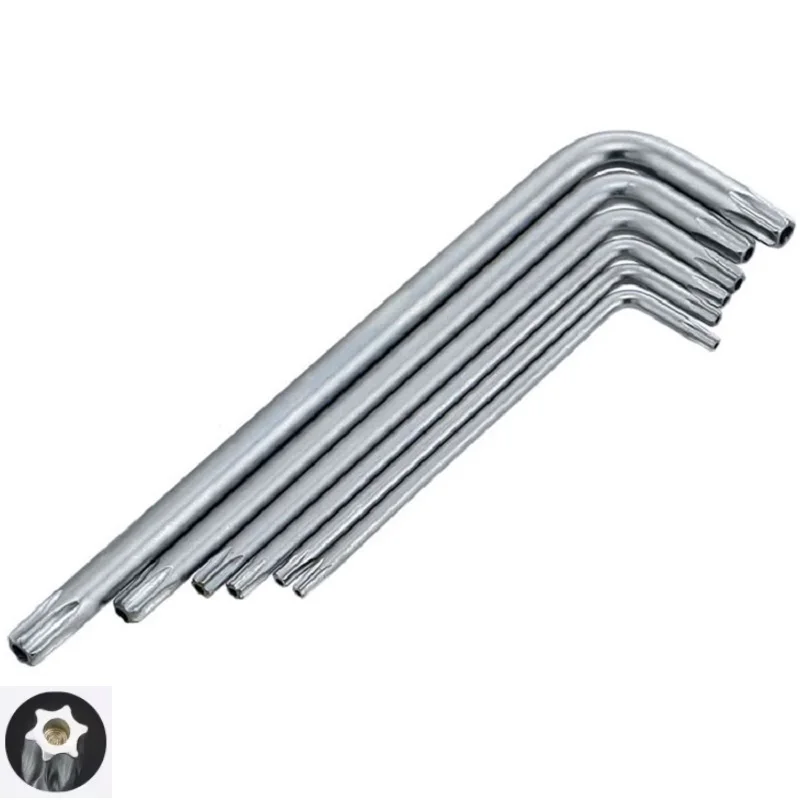 

T10 T15 T20 T25 T30 T40 Hex Wrench Double-End 2-Way Torx Screwdriver Spanner Wrench Car Machine Repair Wrench Tools