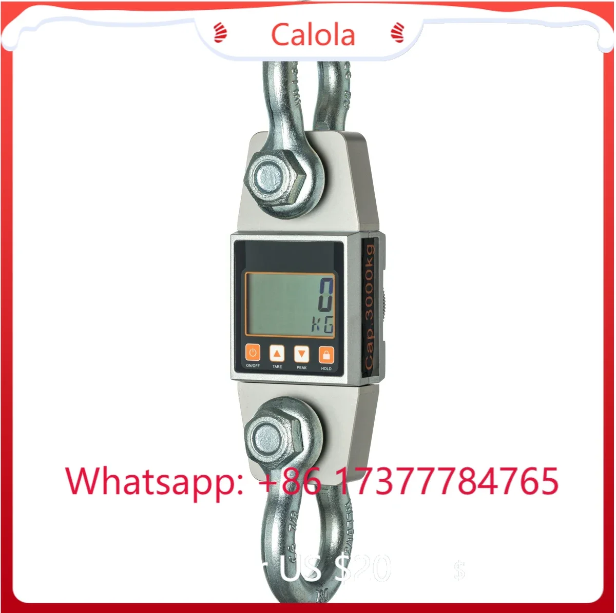 Heavy Weighing Scale Digital Dynamometer – 10/20/30/50 Ton Hand Car Type