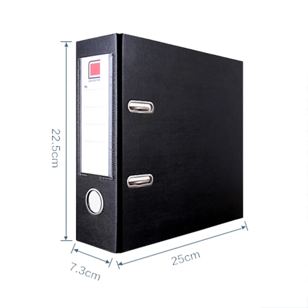 22 5x25cm Two-hole Loose-leaf Folder File (a4 Black) Office Folders Document Organizer Lever Arch