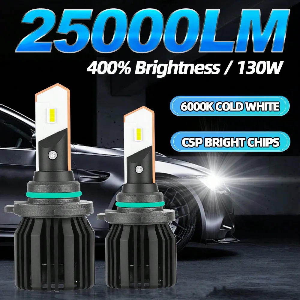 9005 9006 H1 H11 LED Headlight Bulbs 25000LM H4 HB3 HB4 Halogen Replacement High Power CSP Bright Chips 1:1 Precise Lamp Shape