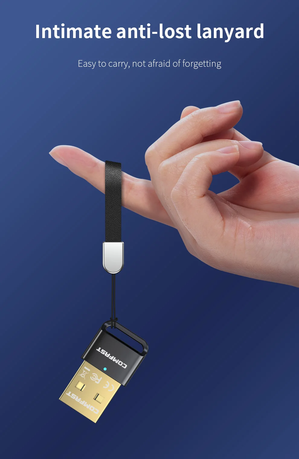 COMFAST USB Bluetooth 5.1 Dongle адаптер ПК ноутбук динамик мышь клавиатура геймпад приемник 2,4 ГГц аудио для 10 м Win8.1/10/11