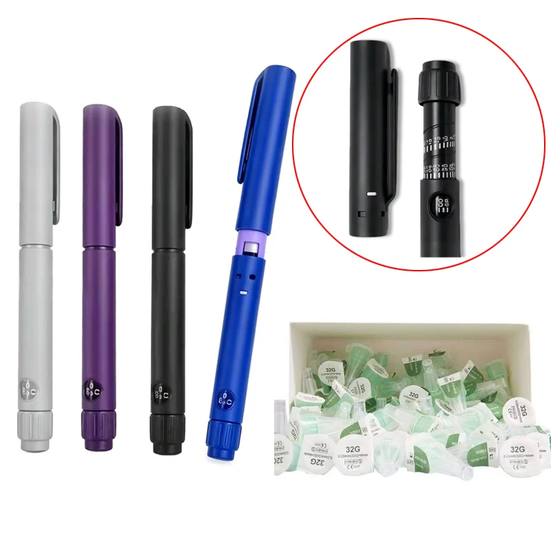 1x Adjustable Insulin Injection Pens Disposable Growth Hormone Dosage 60U Rotary Push Sterile Magic Beauty Pen