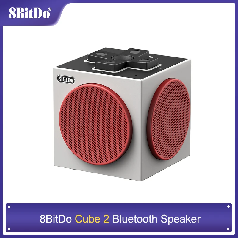 BitDo Retro Cube 2 Kabelloser Bluetooth-Lautsprecher mit Ladestation Echter Stereo-Sound für 8BitDo N Edition Tastatur und Maus
