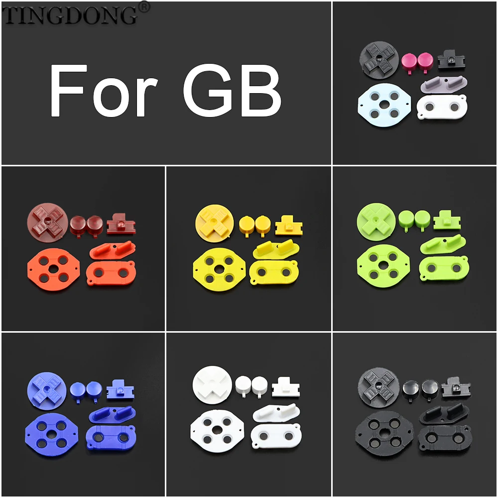 1Set GB Multi Color Replacement Button Kit for GB DMG Classic Game Console Dpad AB Buttons Rubber Repair Parts