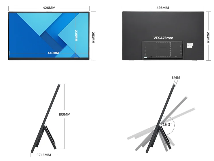 حار بيع المزدوج الثلاثي شاشة ثانية الألعاب LCD قابلة للتمديد كمبيوتر محمول لفون الكمبيوتر