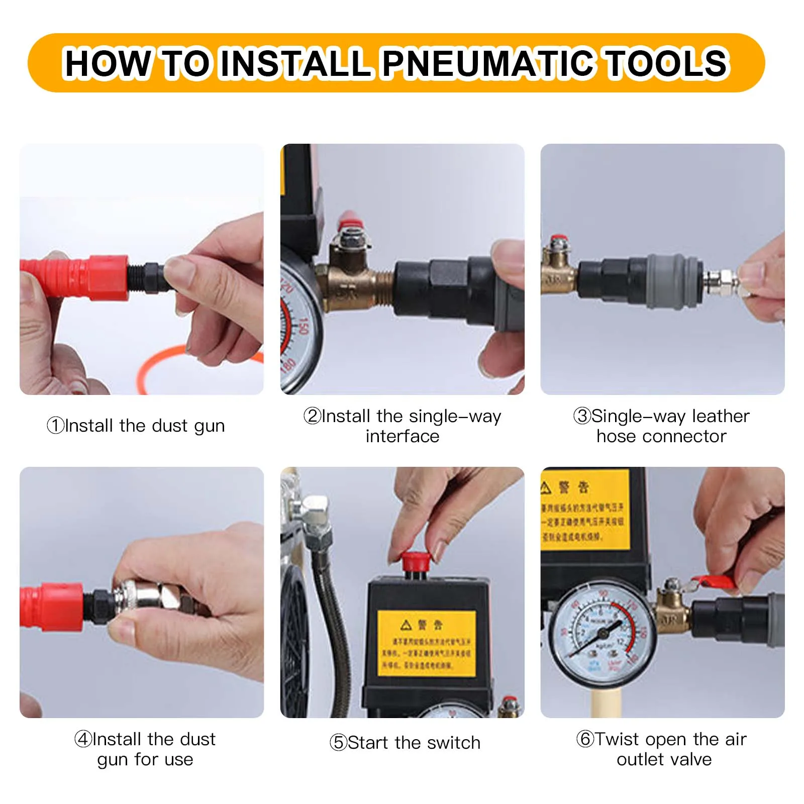 ماكينة ضاغط هواء خالية من الزيت 30 لتر مع محرك نحاسي 1600 وات 140 لتر/دقيقة 0.7 ميجا باسكال مضخة صامتة محمولة قابلة للتعديل #6