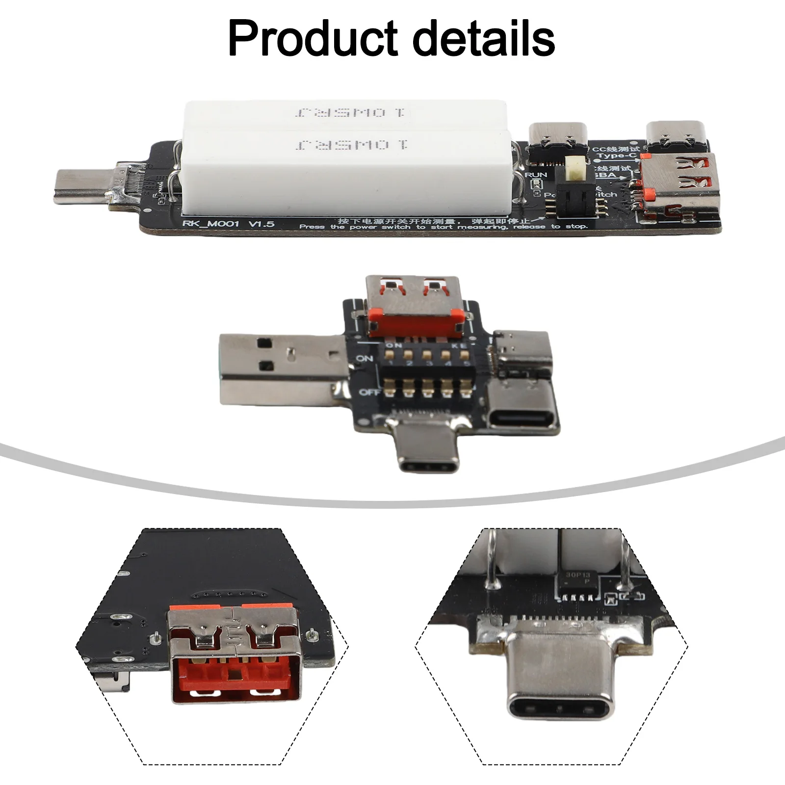 

Kelvin Resistance Type-C Power Meter Accurate Current Voltage Compact Portable ABS Design High-speed Data Transfer 1GB As Shown