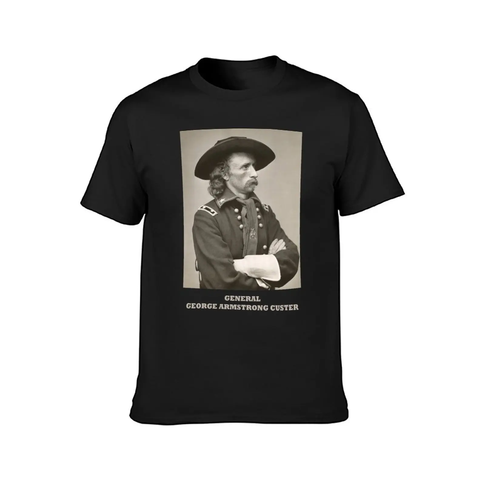 General George Armstrong Custer T-Shirt blanks korean fashion mens t shirts