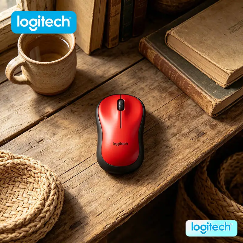 

Logitech M185 Ultra-Slim Mouse 2.4GHz Stable Connection 1 AA Battery 12-Month Life 1000 DPI Home Office Travel Laptop Tool