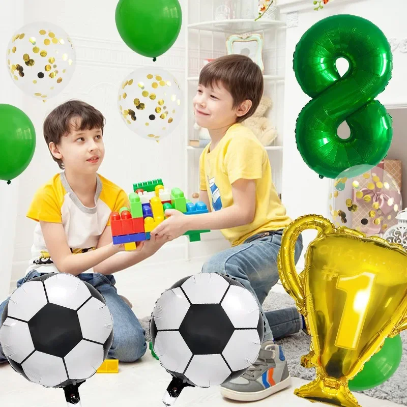 Football Party Balloon Set Football Champion Balloon Happy Football Birthday Party Balon Kids Favor Balon Babyshower Globa