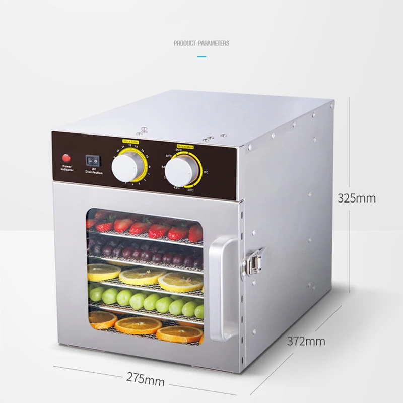 6-слойный дегидратор для пищевых продуктов, электрическая сушилка, дегидраторы, электрическая сушилка для фруктов для еды, говядины, вяленого мяса, фруктов и овощей