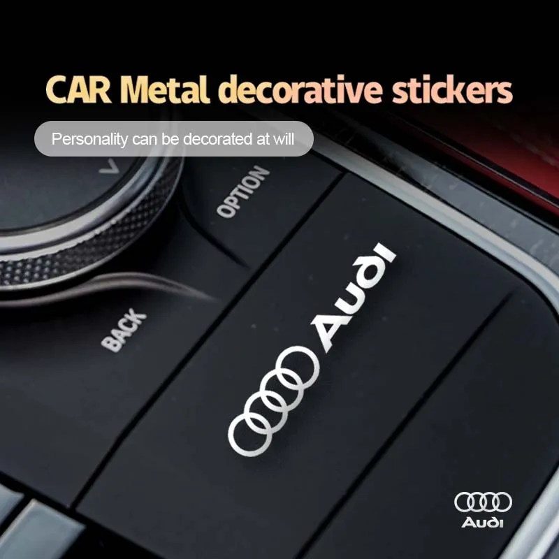 Car Interior Decoration Aluminum Stickers Badges Emblem Accessories for Audi Sline A3 A4 B8 8P 8V B6 A5 A6 C7 Q5 B9 B7 C6 S3 S4