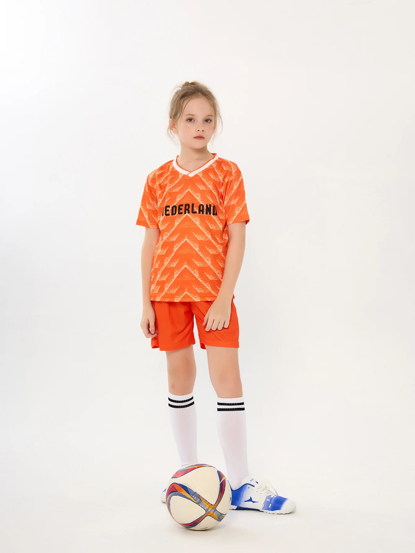 Suruida New Style Netherland Kid Football Jerseys Comfortable Girls and Boys Soccer Sportswear Kit