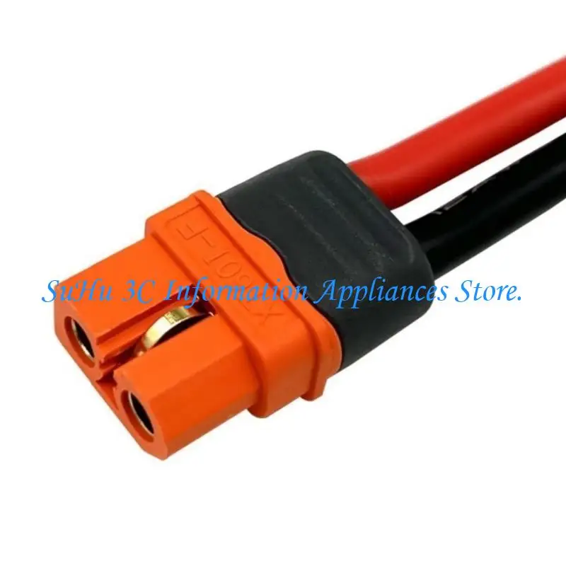 Flexible 150CM XT60i Female to O Rings Cable 10AWG High Efficiency for Outdoor and Professional Use