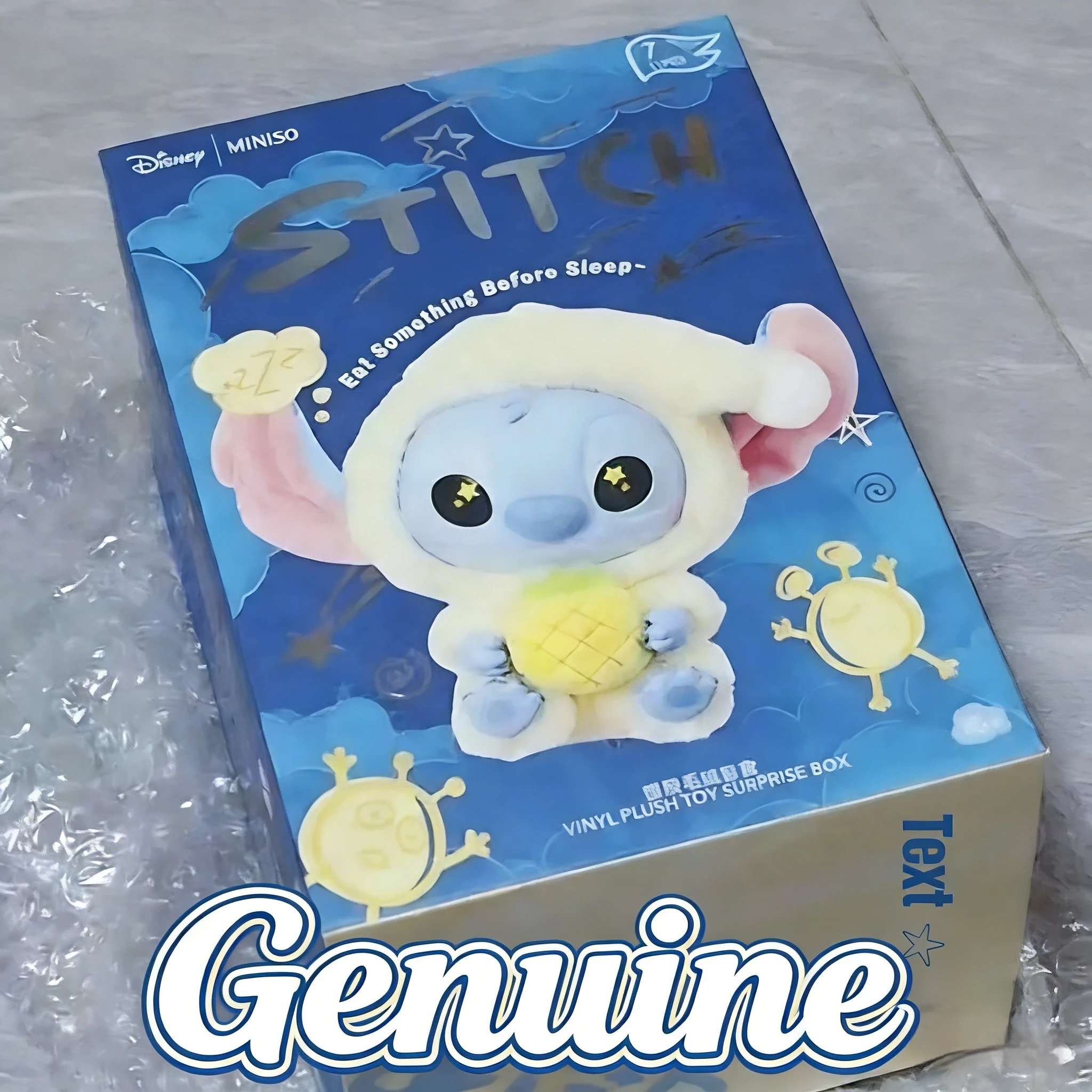 

Low Price Sale Stitch Eat Something Before Sleep Blind Box Plush Doll Cute Pajamas Stitch Kids Toy Bag Pendant For Birthday Gift