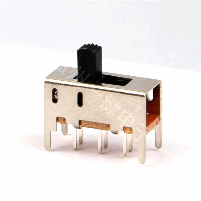 50PCS/SS-22H05 (2P2T) various height forward dial, sliding connector 6 pins 2 gears vertical pull switch