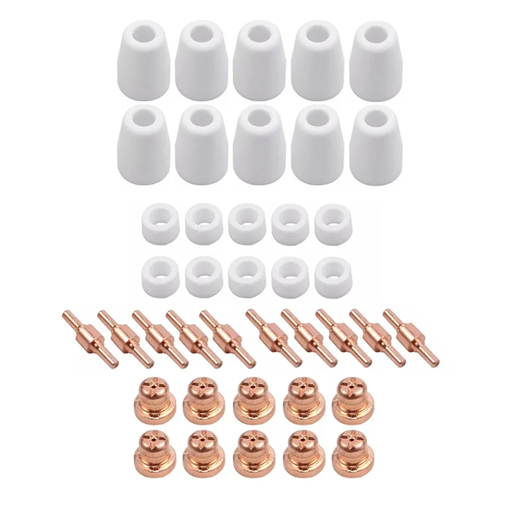 

Inclusive Set of Plasma Cutter Consumables Featuring 40 Copper Tips & Nozzles to Enhance Your Cutting Experience