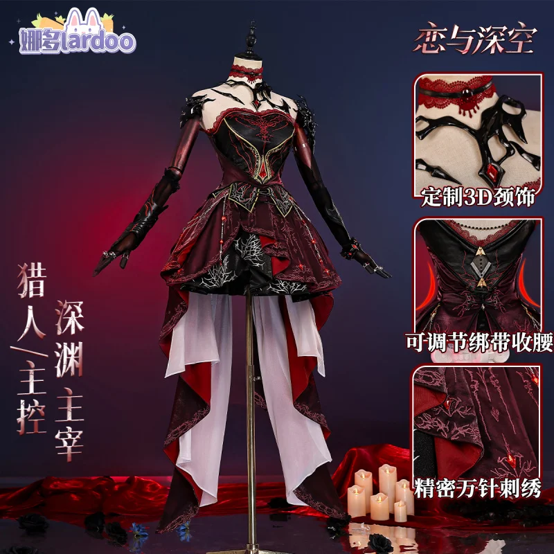 

Love and Deepspace Heroines Cosplay Costume Abysm Sovereign Dress New Combat Outfit Hunter Uniform Tail Halloween Women Girls