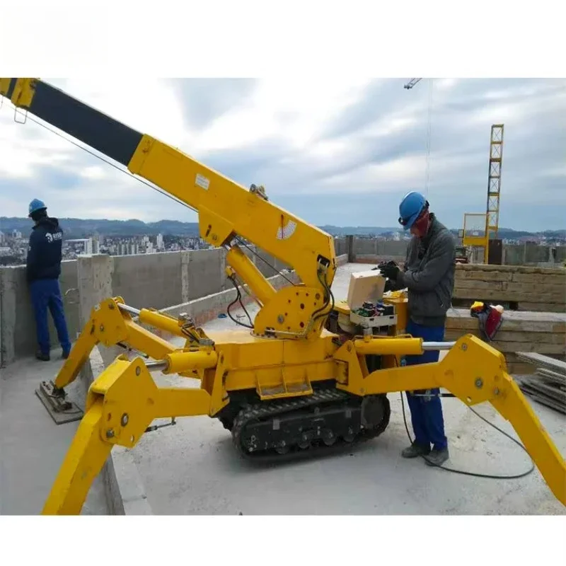 Spinnenkran mit Gabelstaplerfunktion, Raupen-Teleskoparm, robust