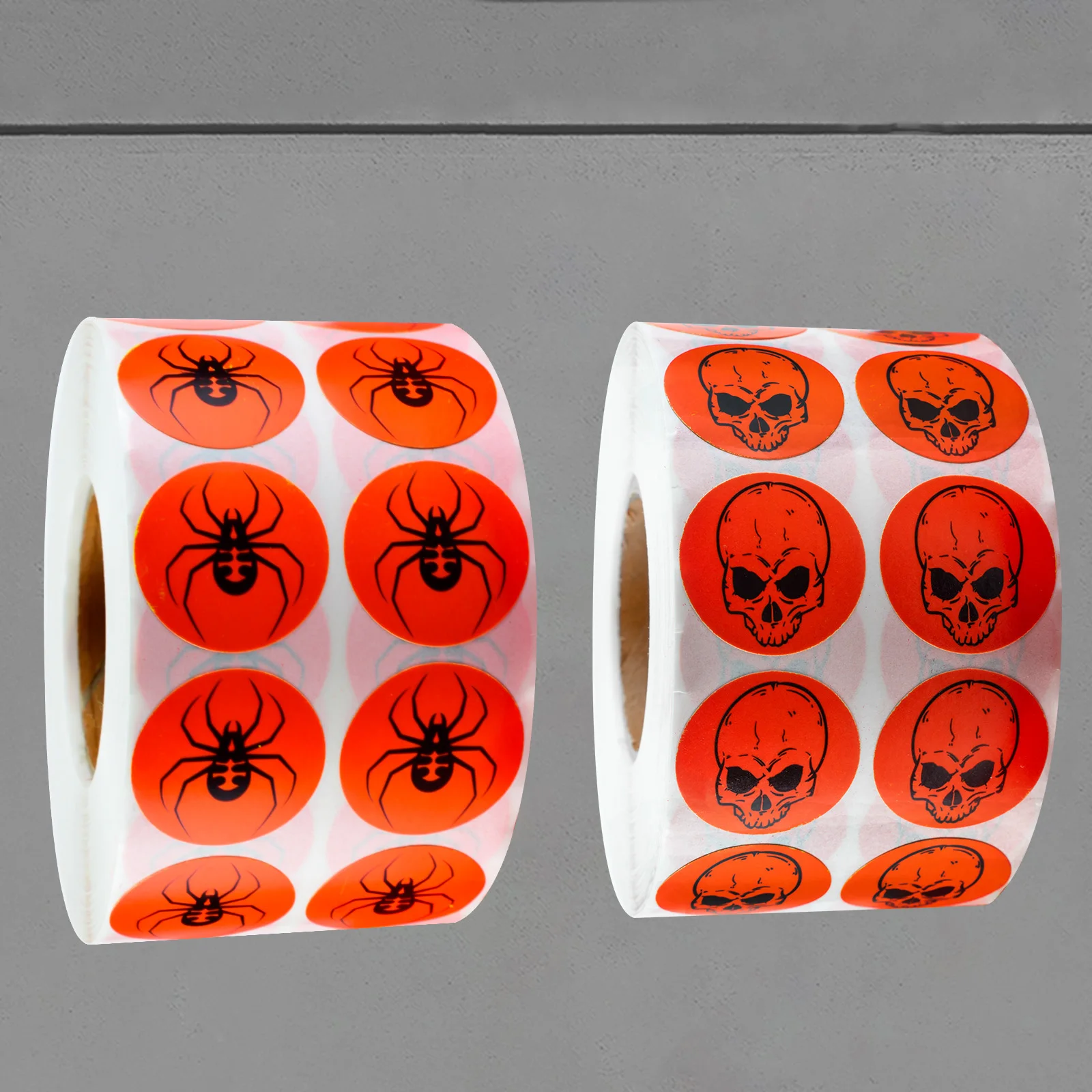 1000Pcs 1-Inch Adhesive Spider Skull Target Paper Patches, Self-Adhesive Target Stickers, Aiming Target Training Supplies Stickers, Fluorescent Color Labels, Precision Practice Target Paper, Indoor and Outdoor Universal Target Paper Patches