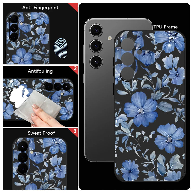 حافظة لهاتف سامسونج جالاكسي S24 S25 FE S25 S23 S22 Ultra A17 A56 A16 A55 A25 A15 A36 A35 5G غطاء هاتف ناعم من البولي يوريثان الحراري #5