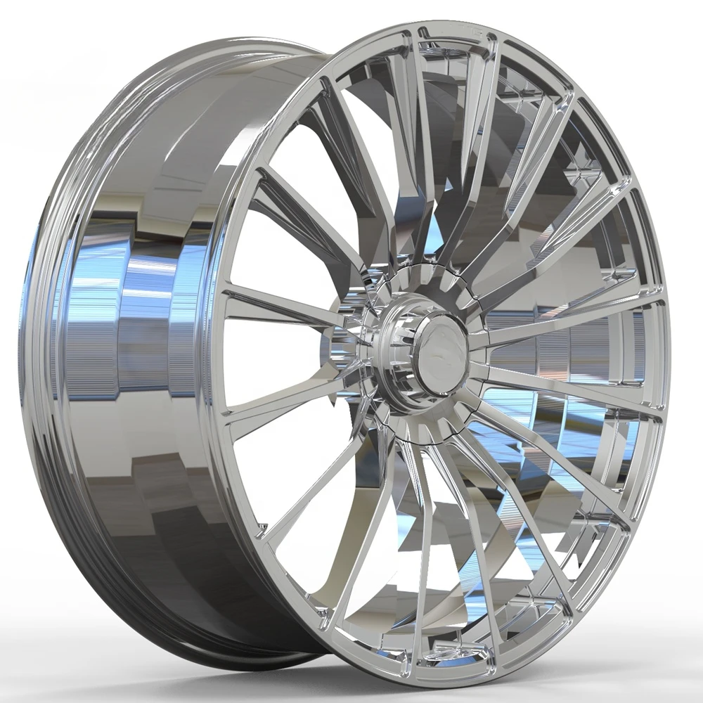 Hot sales custom multi spoke polished 18 19 20 21 22 inch 5x112 5x114.3 5x120 forged alloy passenger car wheels rims