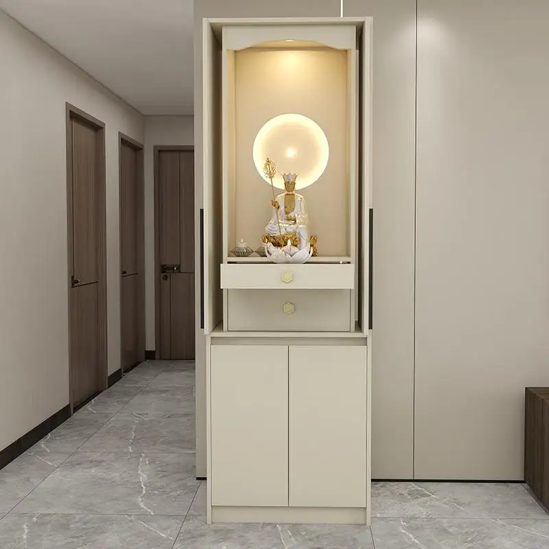 Chinese Bodhisattva Ranking Worship Shrine Buddhist Hall Worship Household Simple Vertical Cabinet