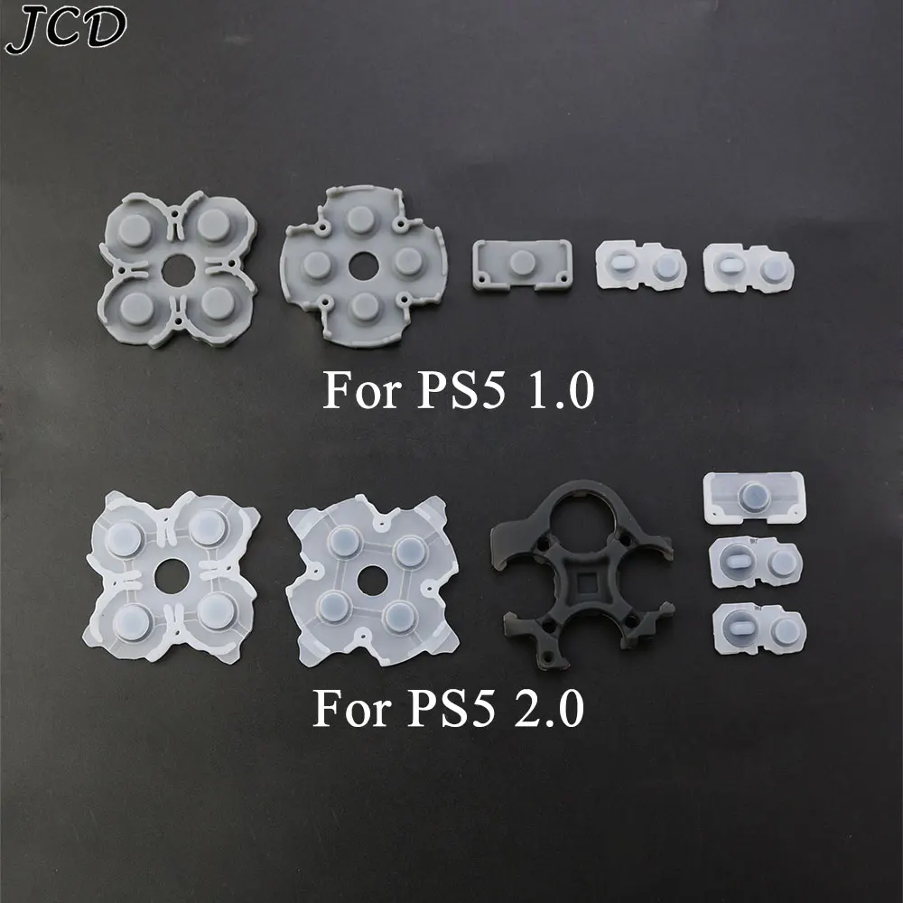 

JCD For PS5 V1 V2 1.0 2.0 Controller Rubber Silicone Conductive Button Dpad Key Keypads Replacement Repair parts